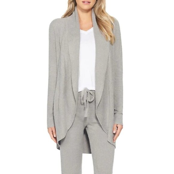 💕BAREFOOT DREAMS💕 CozyChic Lite Circle Cardigan ~ Pewter Gray 2X NWT - Picture 5 of 16